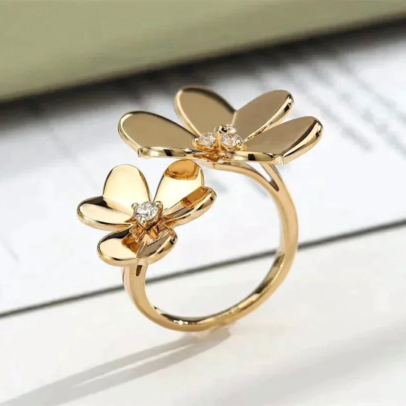[Imperial] CLOVER COMOS GOLD DIAMOND RING
