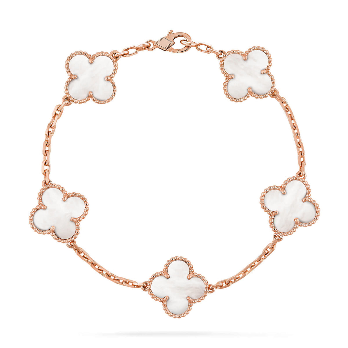 [Imperial]New CLOVER WHITE PEARL MOP 5 MOTIF BRACELET COLLECTION