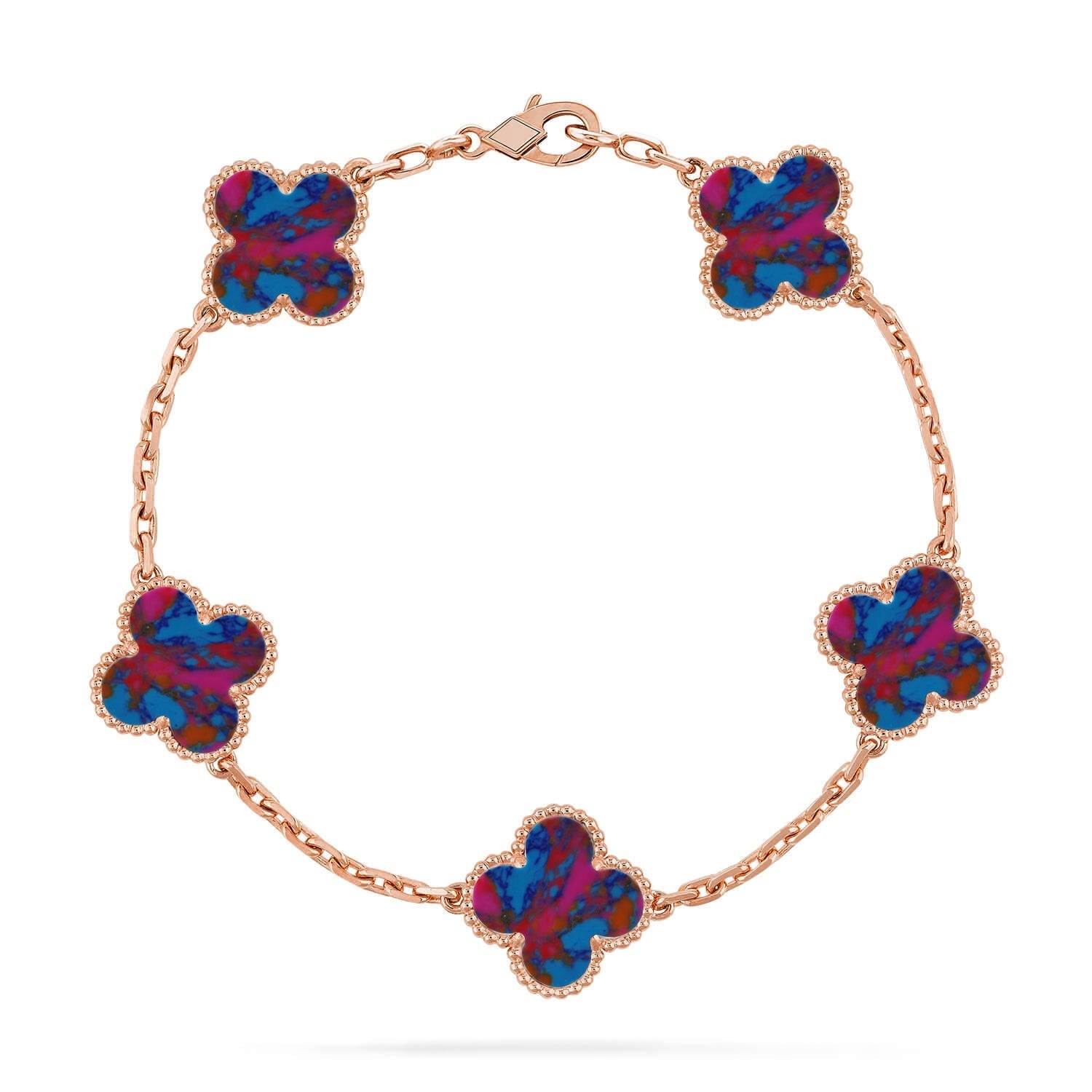 [Imperial]New CLOVER 5 MOTIF COLOR GEMSTONES BRACELET COLLECTION