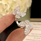 [Imperial] TWIN SILVER BUTTERFLY DIAMOND RING