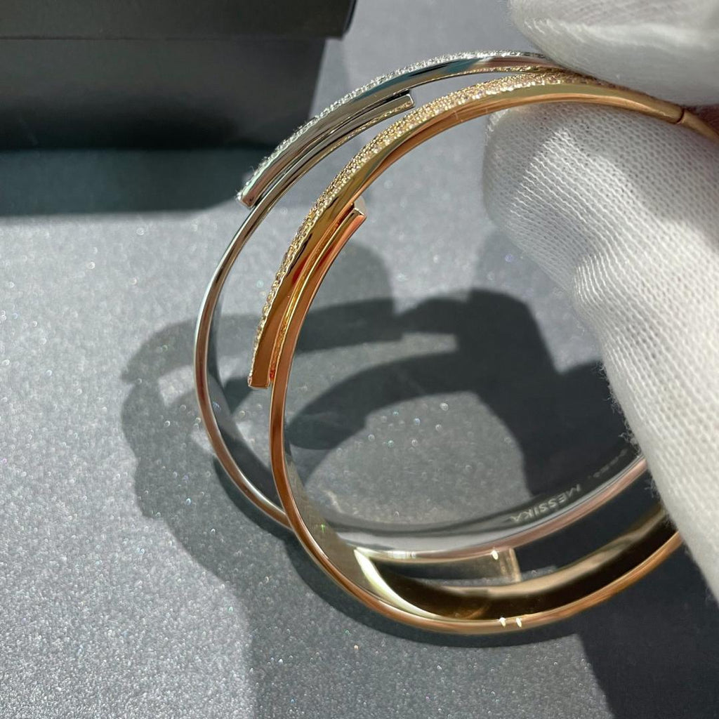 [Imperial] Move Noa Rose Gold Pavé Diamond Bangle Bracelet