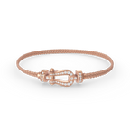 [Imperial] FORCE SMALL HORSESHOE  DIAMOND CHAIN ROPE BRACELET