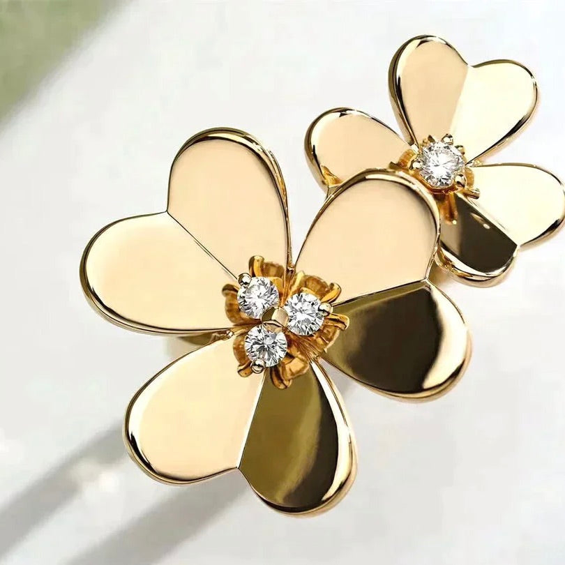 [Imperial] CLOVER COMOS GOLD DIAMOND RING