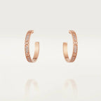 [Imperial] LOVE DIAMOND PINK GOLD HOOP EARRINGS