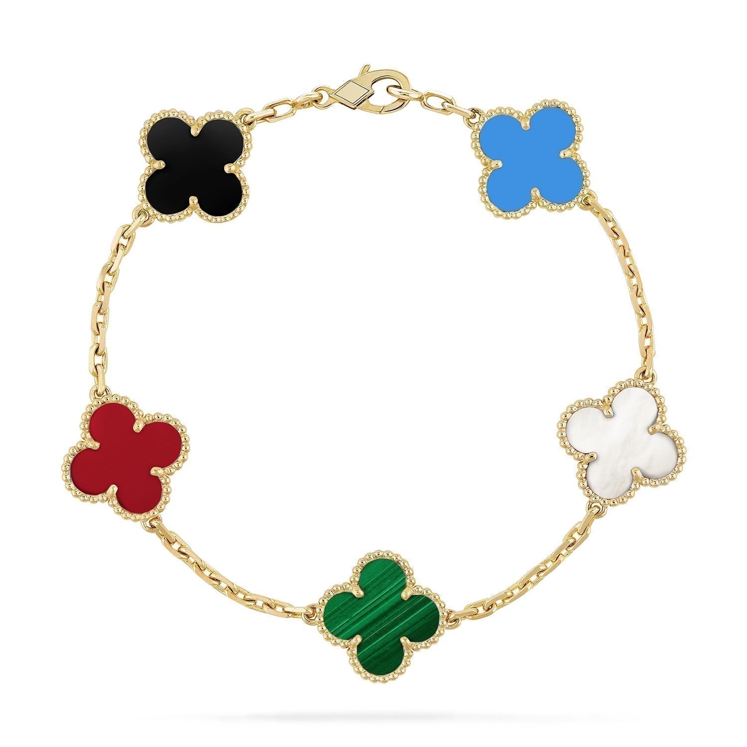 [Imperial]New CLOVER 5 MOTIFS MULTICOLOR BRACELET