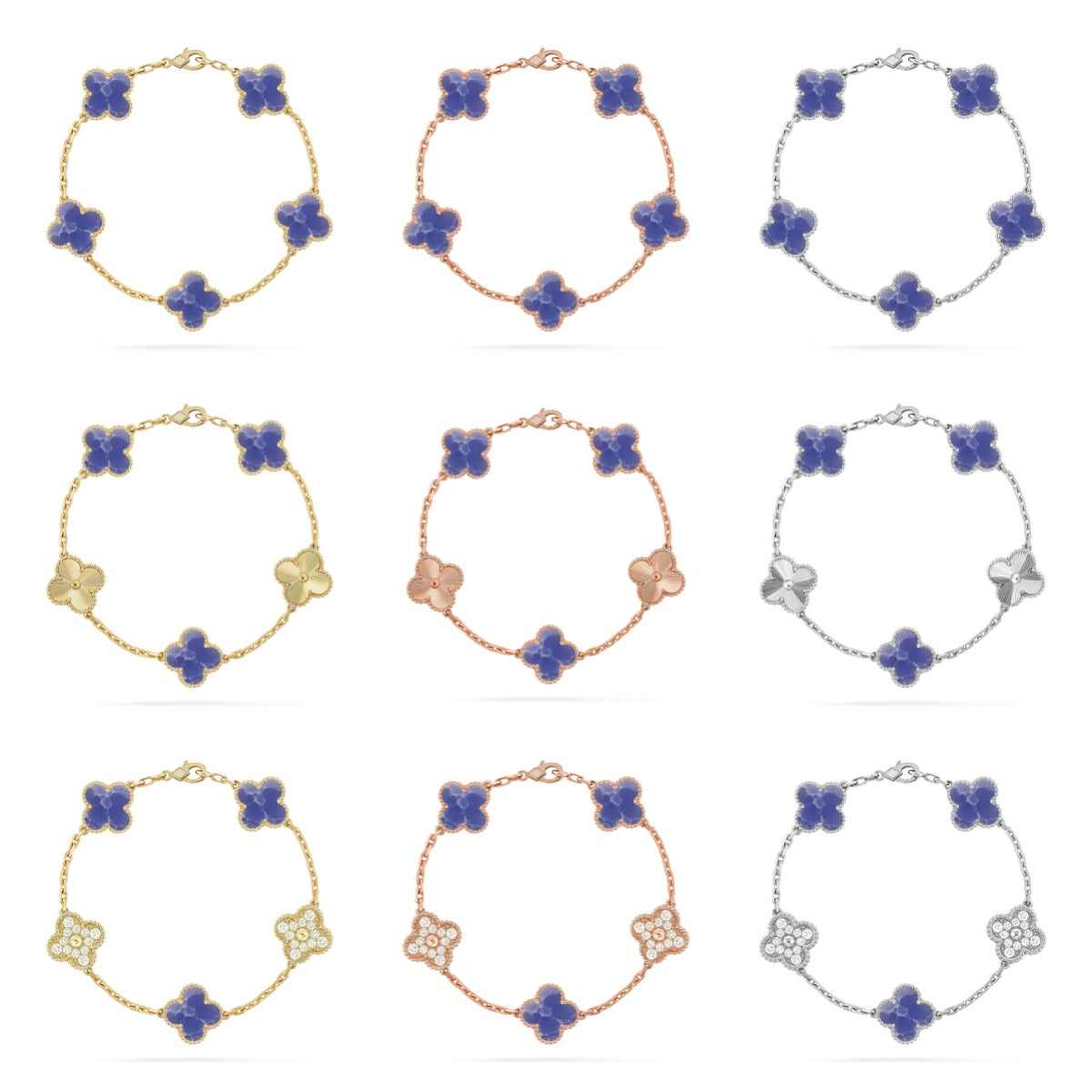[Imperial]New CLOVER 5 MOTIF BLUE VEINS BRACELET COLLECTION