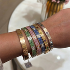 [Imperial] 2026 PAVE GEMSTONE LOVE BRACELET 6.1MM 10 DIAMONDS
