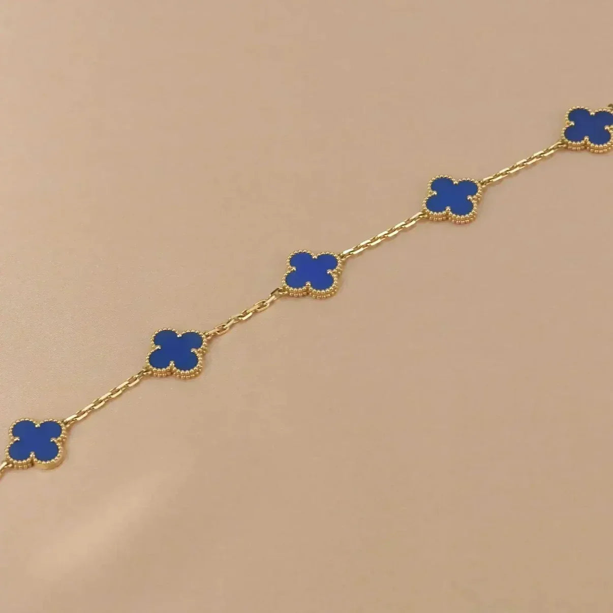[Imperial]New CLOVER 5 MOTIF BLUE AGATE BRACELET COLLECTION