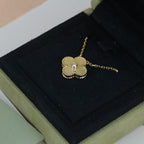 [Imperial] CLOVER 15MM DIAMOND GOLD MOTHER OF PEARL NECKLACE