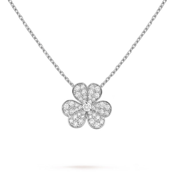 [Imperial] CLOVER DIAMOND NECKLACE SILVER