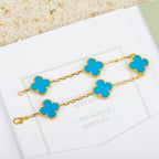 [Imperial]New  CLOVER 5 MOTIF TURQUOISE BRACELET COLLECTION