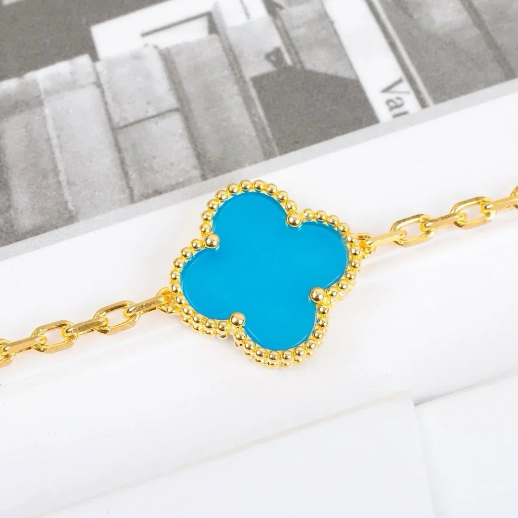 [Imperial]New  CLOVER 5 MOTIF TURQUOISE BRACELET COLLECTION