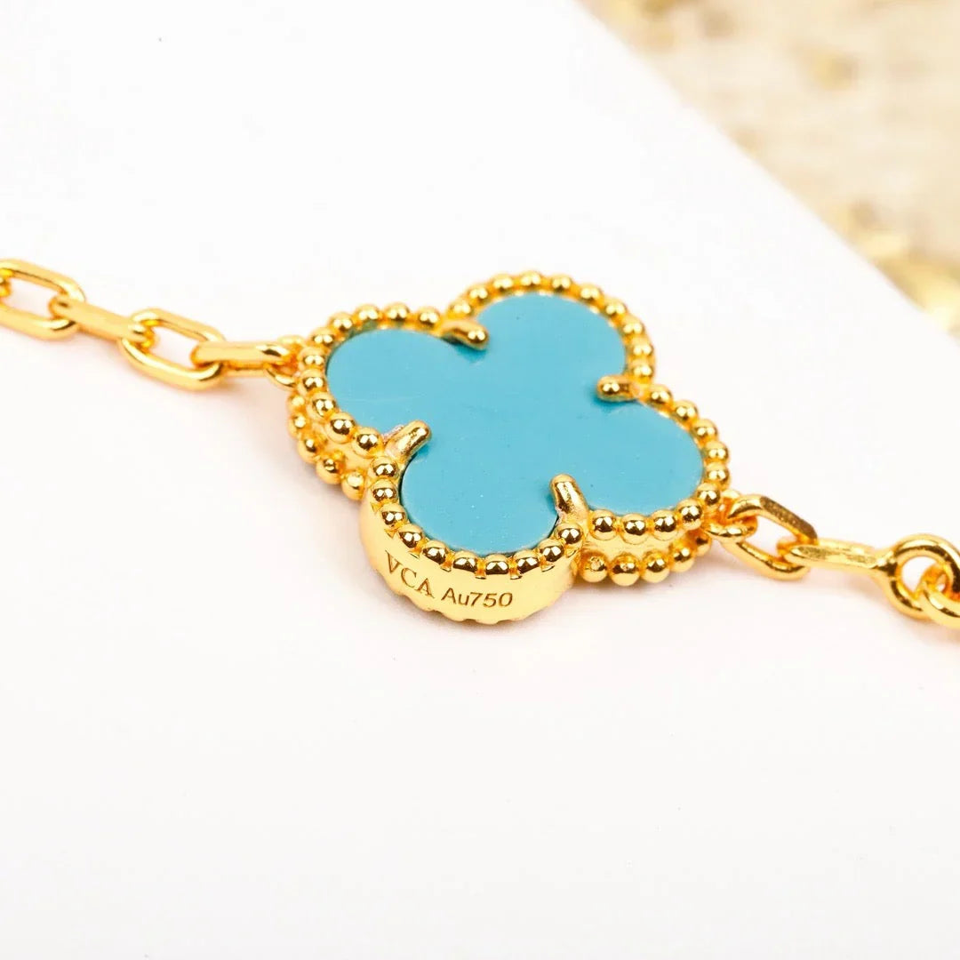 [Imperial]New  CLOVER 5 MOTIF TURQUOISE BRACELET COLLECTION