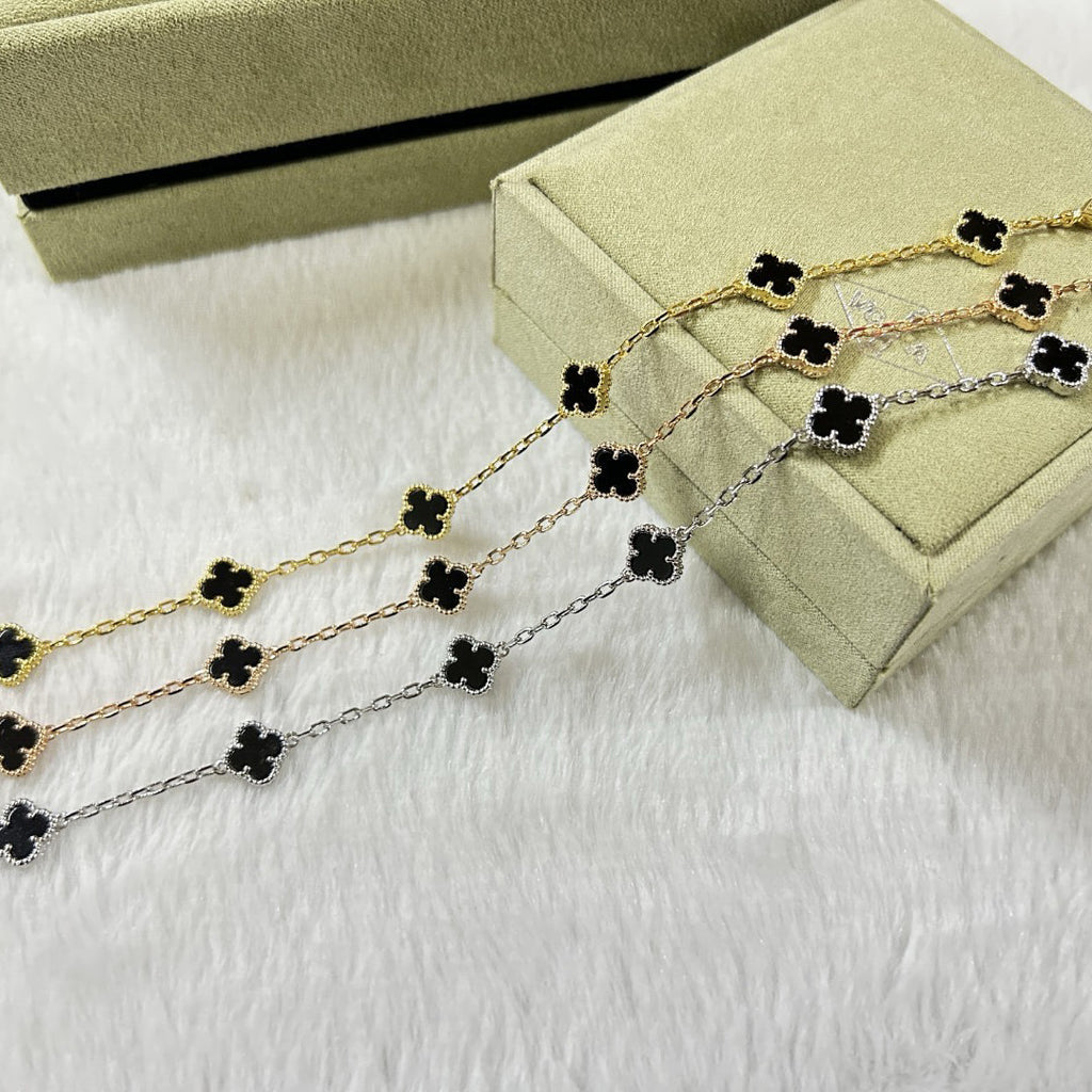 [Imperial]CLOVER 6 MOTIF  ONYXS BRACELET
