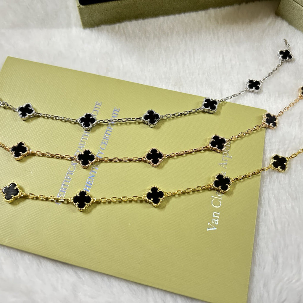 [Imperial]CLOVER 6 MOTIF  ONYXS BRACELET