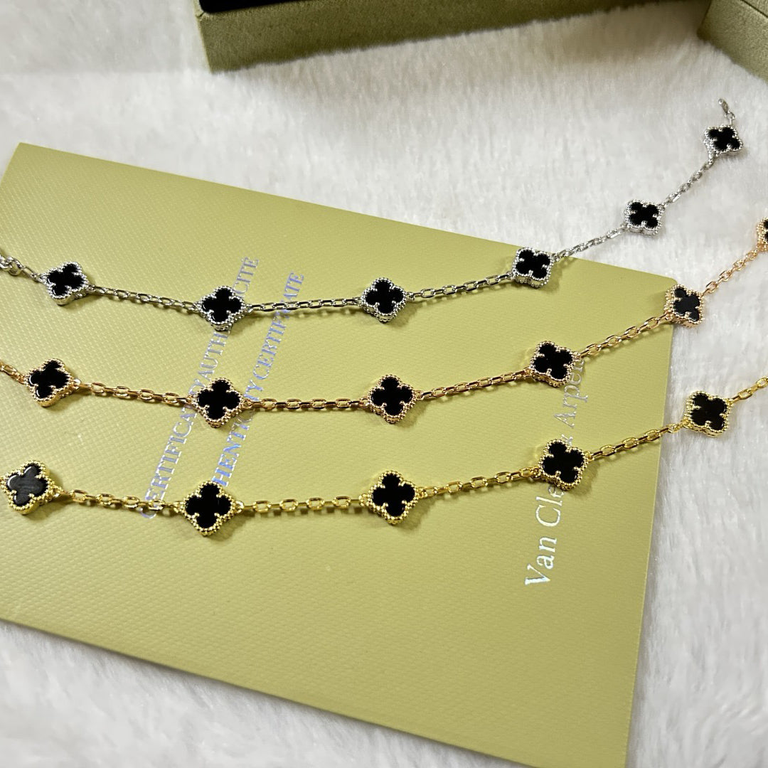 [Imperial]CLOVER 6 MOTIF  ONYXS BRACELET