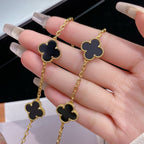 [Imperial] CLOVER 10 MOTIFS ONYX NECKLACE