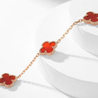 [Imperial] CLOVER 10 MOTIFS CARNELIAN NECKLACE