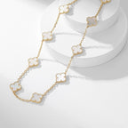 [Imperial] CLOVER 10 MOTIFS WHITE MOTHER OF PEARL NECKLACE