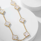 [Imperial] CLOVER 10 MOTIFS WHITE MOTHER OF PEARL NECKLACE