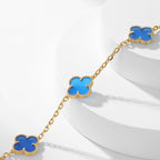 [Imperial] CLOVER 10 MOTIFS BLUE AGATE NECKLACE