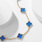 [Imperial] CLOVER 10 MOTIFS BLUE AGATE NECKLACE