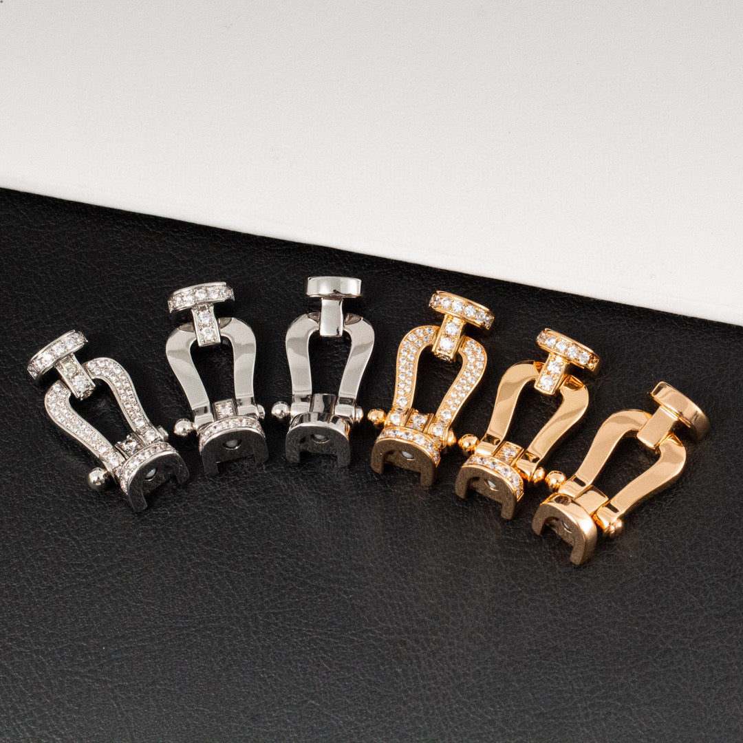 [Imperial] FORCE LARGE HORSESHOE HALF DIAMOND BRACELET GOLD