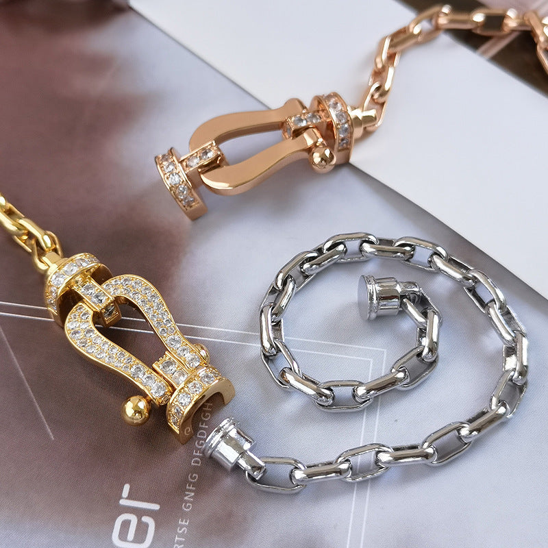 [Imperial] FORCE LARGE HORSESHOE CLASP  METAL BRACELET