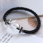 [Imperial] FORCE LARGE HORSESHOE BLACK DIAMOND BRACELET SILVER