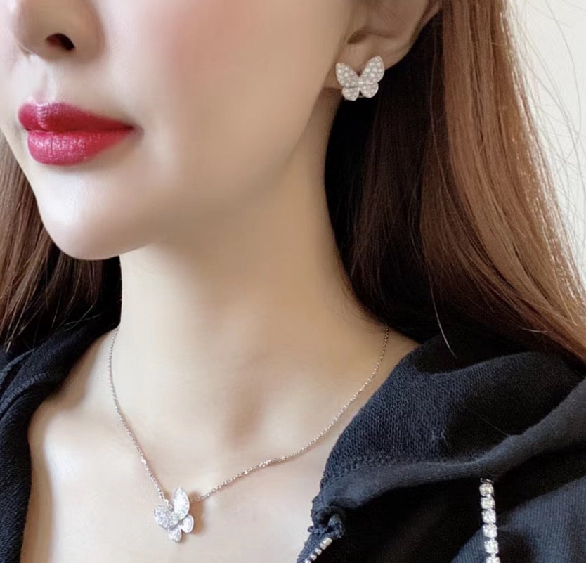 [Imperial] BUTTERFLY ALL DIAMOND EARRINGS