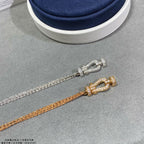 [Imperial] FORCE SMALL HORSESHOE  DIAMOND CHAIN ROPE BRACELET