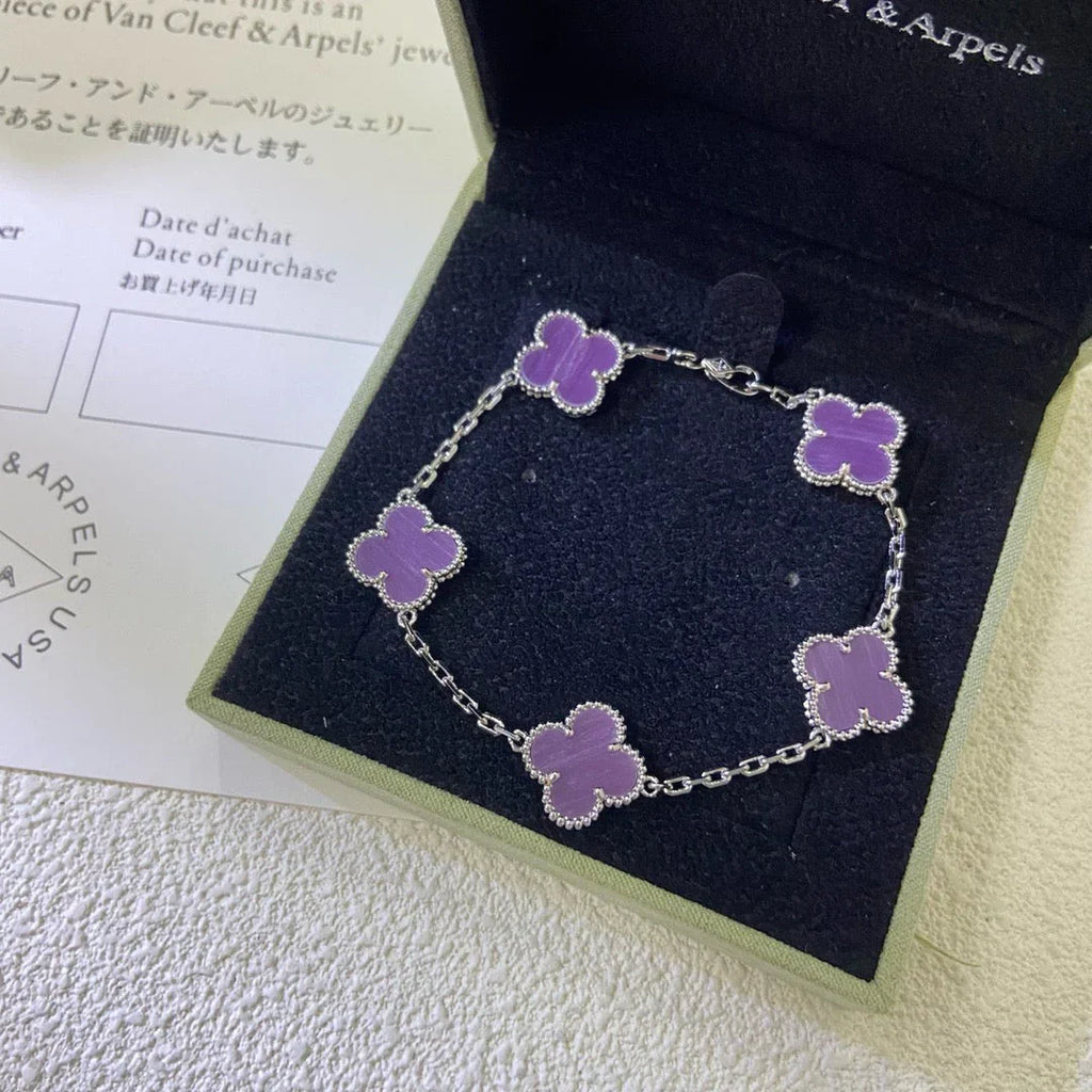 [Imperial]New  CLOVER 5 MOTIF VIOLET BRACELET COLLECTION