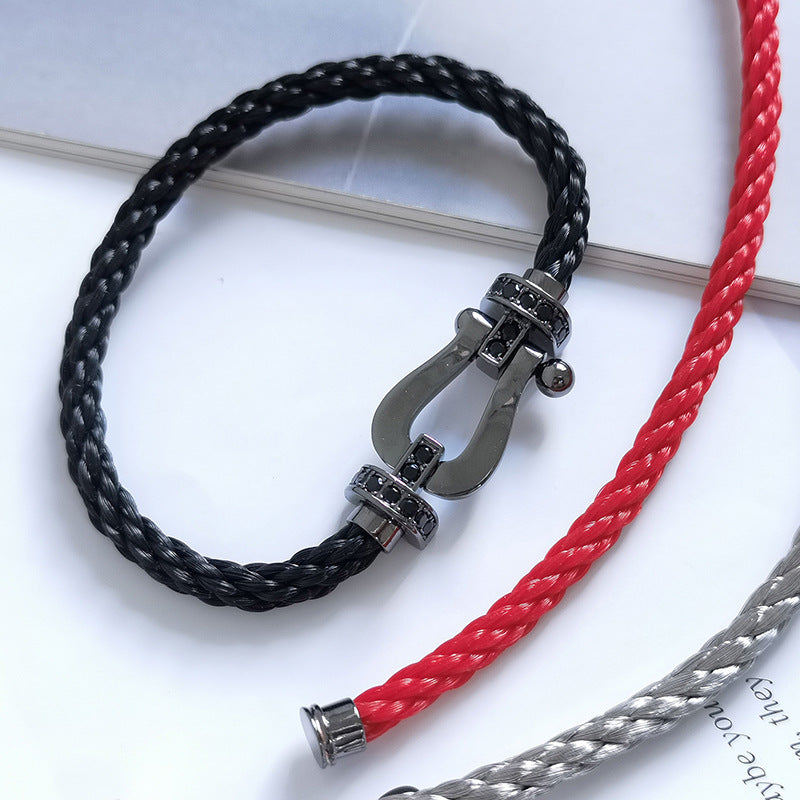 [Imperial] FORCE LARGE SERIES HORSESHOE BLACK SAMURAI BRACELET
