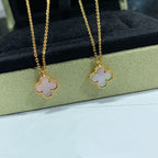 [Imperial] CLOVER 15MM PINK MOTHER-OF-PEARL SINGLE FLOWER NECKLACE