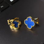 [Imperial] CLOVER LARGE (20mm) 1 MOTIFS BLUE MOP STUD EARRINGS