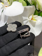 [Imperial] CLOVER 20MM MOTIFS DIAMOND STUD EARRINGS SILVER