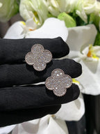 [Imperial] CLOVER 20MM MOTIFS DIAMOND STUD EARRINGS SILVER
