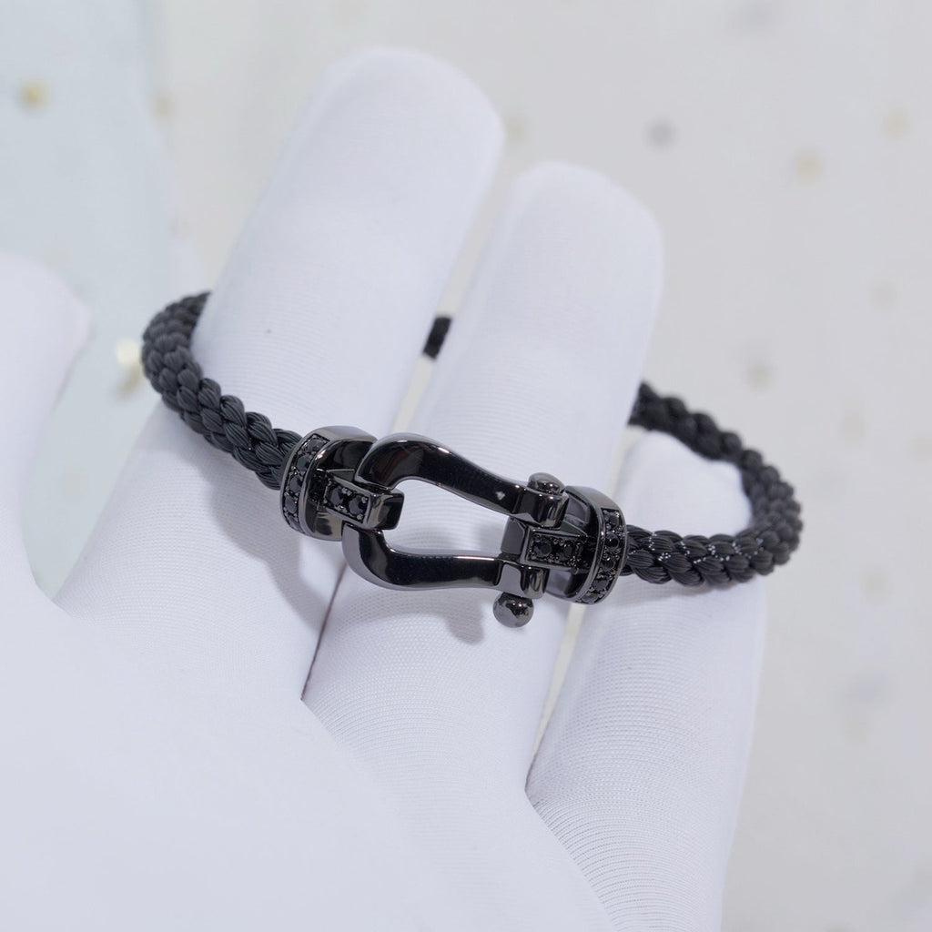 [Imperial] FORCE LARGE SERIES HORSESHOE BLACK SAMURAI BRACELET