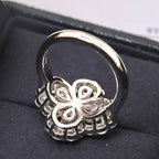 [Imperial] LOOP RING FULL MOTIF DIAMOND 16MM SILVE