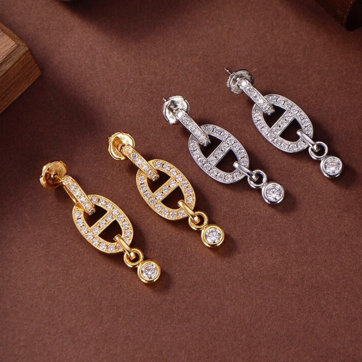 [Imperial] HM CHAINE DIAMOND EARRINGS
