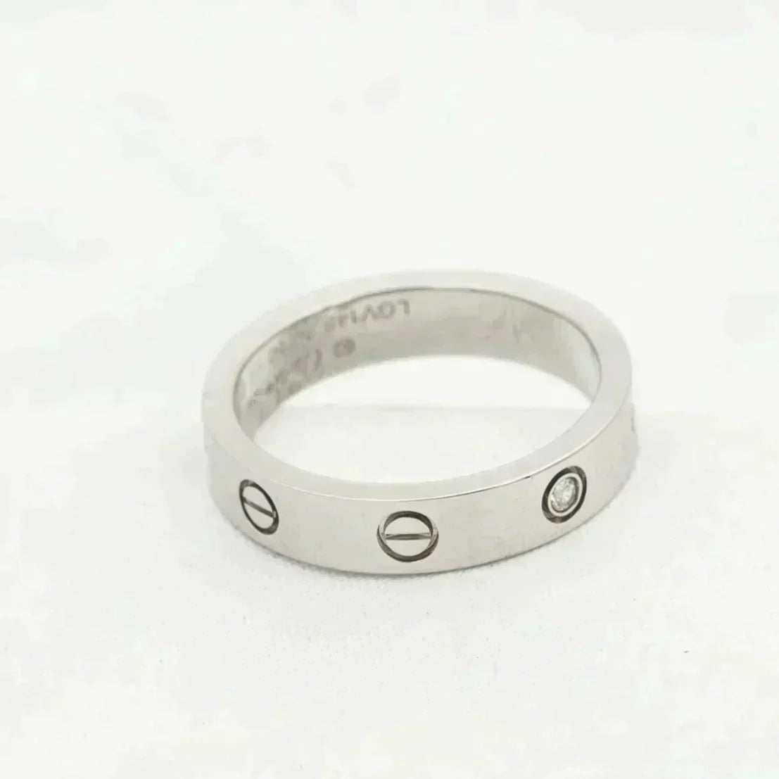 [Imperial] LOVE RING 4MM 1 DIAMOND SILVER