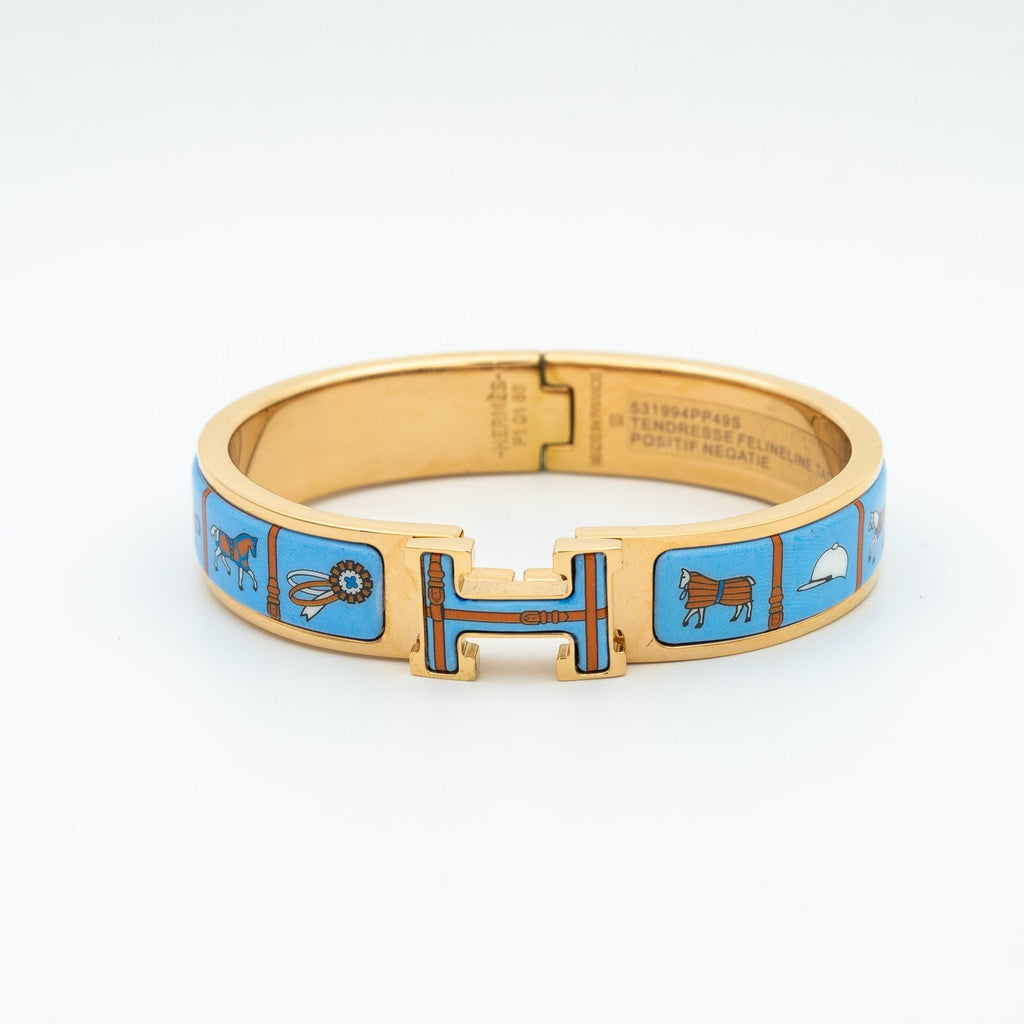 [Imperial] H PINK GOLD BRACELET BLUE CERAMIC