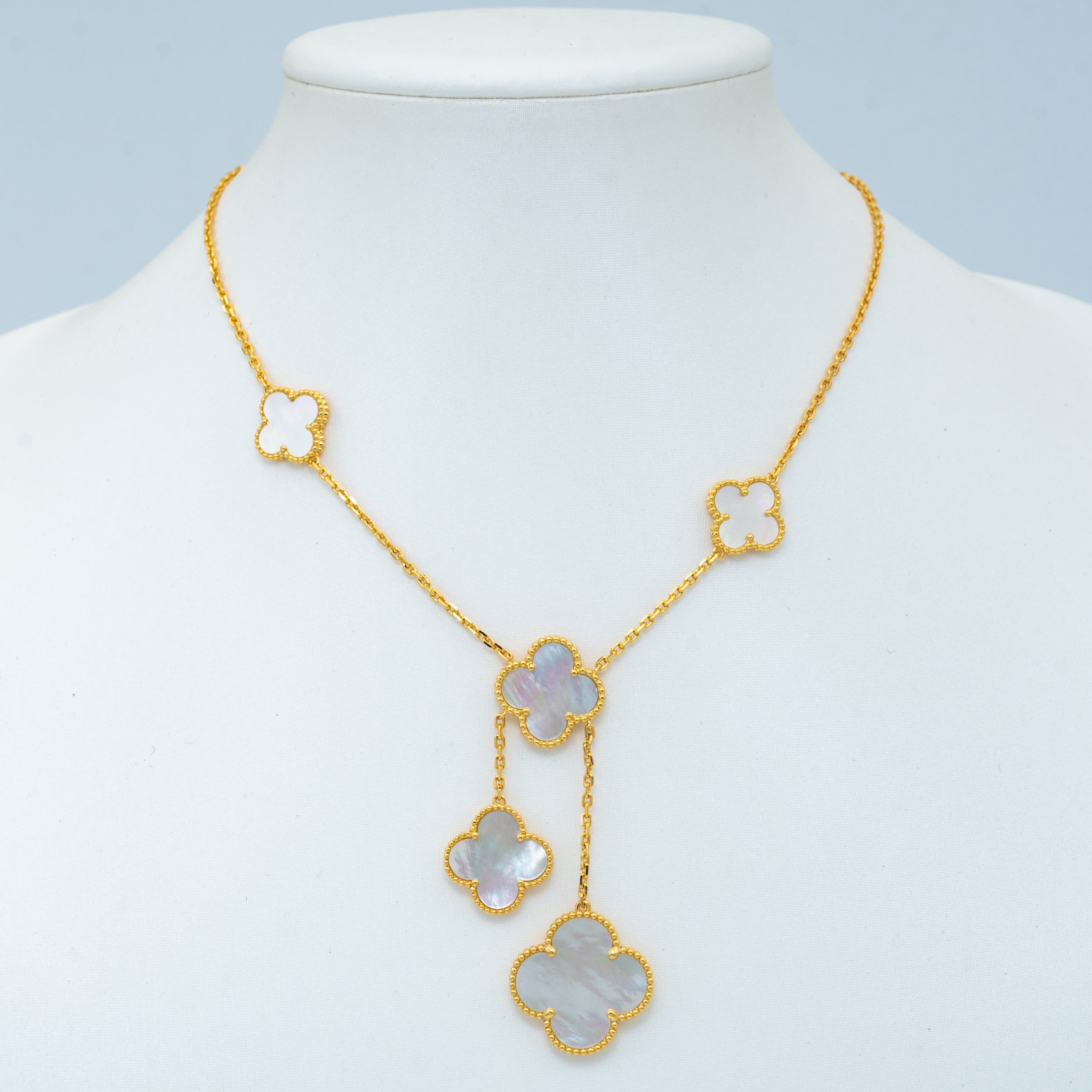 [Imperial] CLOVER MOTHER OF PEARL NECKLACE 6 MOTIF