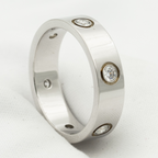 [Imperial] LOVE RING 5.5MM 6 DIAMONDS SILVER