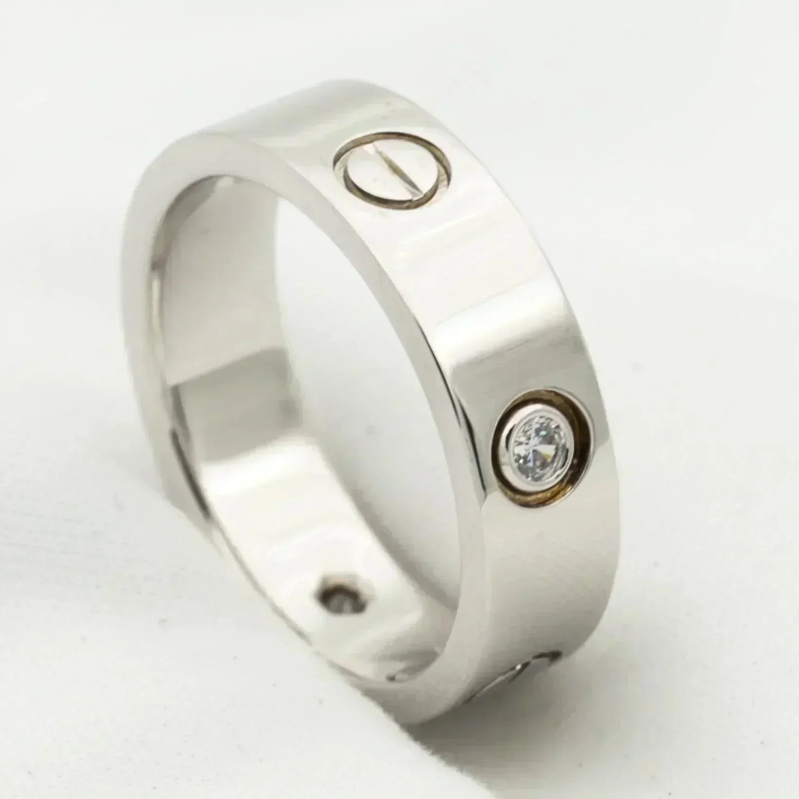 [Imperial] LOVE RING 5.5MM 3 DIAMONDS SILVER