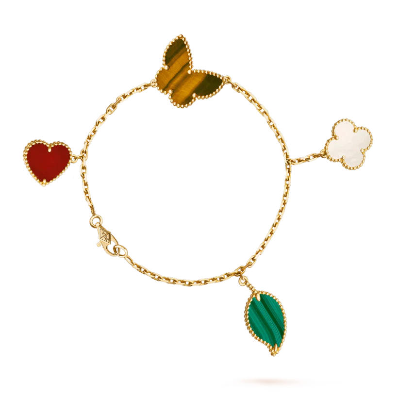 [Imperial] LUCKY SPRING 5 MOTIF GOLD BRACELET