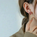 [Imperial] CLOVER MEDIUM 1 MOTIFS CARNELIAN  EARRINGS