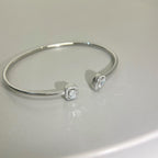 [Imperial] JONC FLEX MY TWIN TOI & MOI SILVER DIAMOND BRACELET