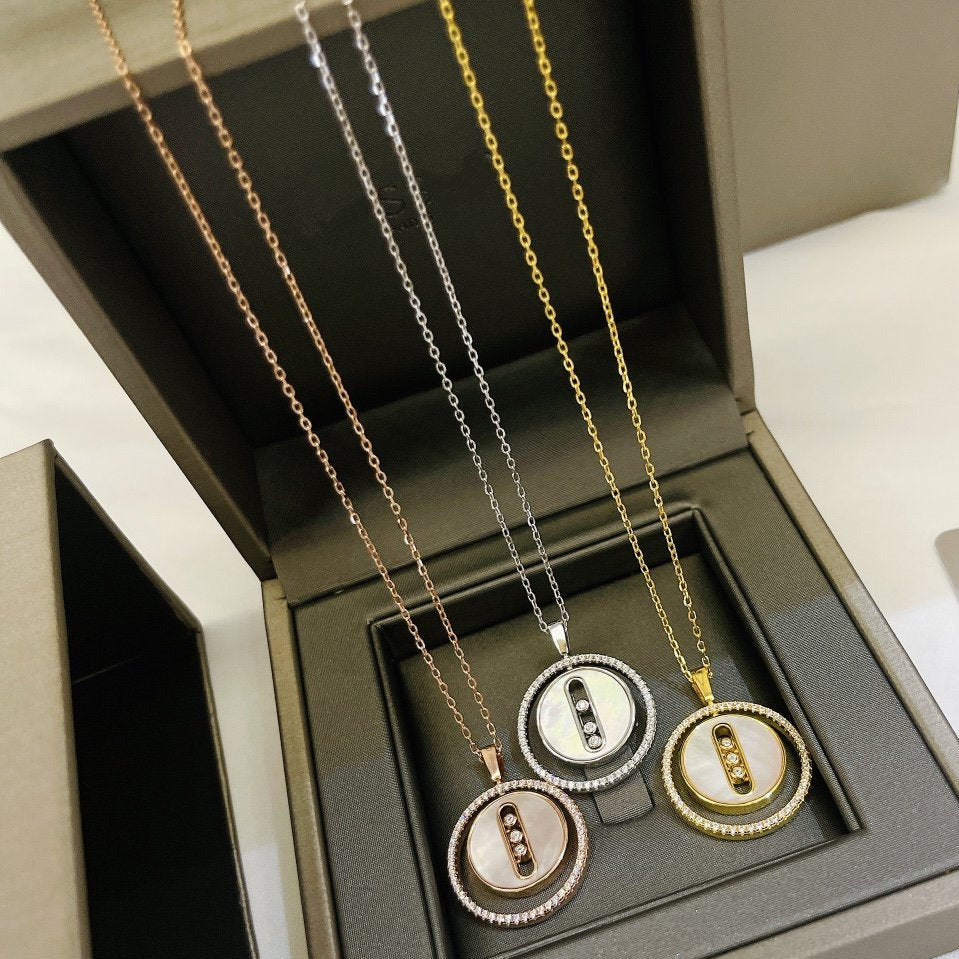 [Imperial]  MOVE MM NACRE BLANCHE DIAMOND NECKLACE