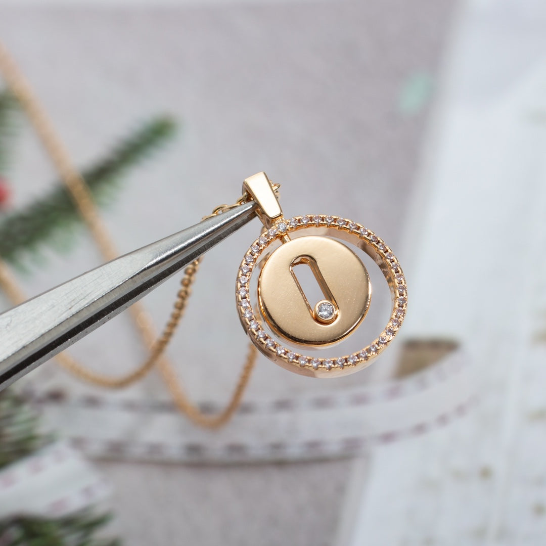 [Imperial]  MOVE PM NECKLACE PINK GOLD DIAMOND